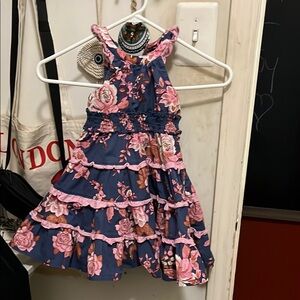 Boutique’s Matilda Jane Pink and Blue Ruffled Halter Sundress